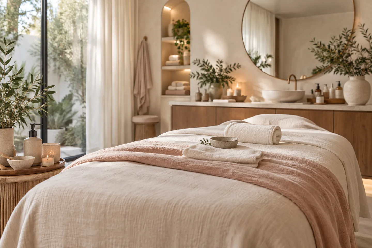 Helles Behandlungszimmer als Beispiel für eine Beauty-Homepage